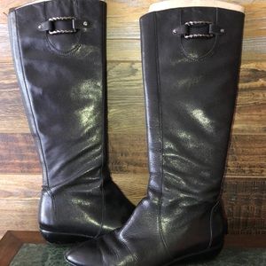 Cole Haan Equestrian leather boots 10B Black